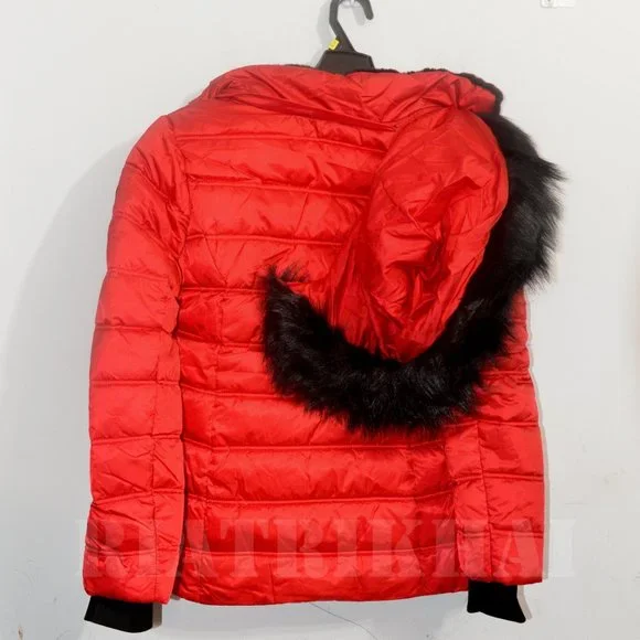 Nautica Womens Faux Fur Trim Hooded Midweight Puffer Jacket - Picture 8 of 12